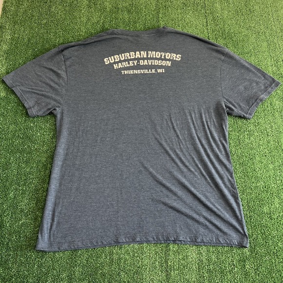 Harley-Davidson T-Shirt Mens 3XL Gray Skull Wings Motorcycles Thiensville, WI‎ - Picture 5 of 8